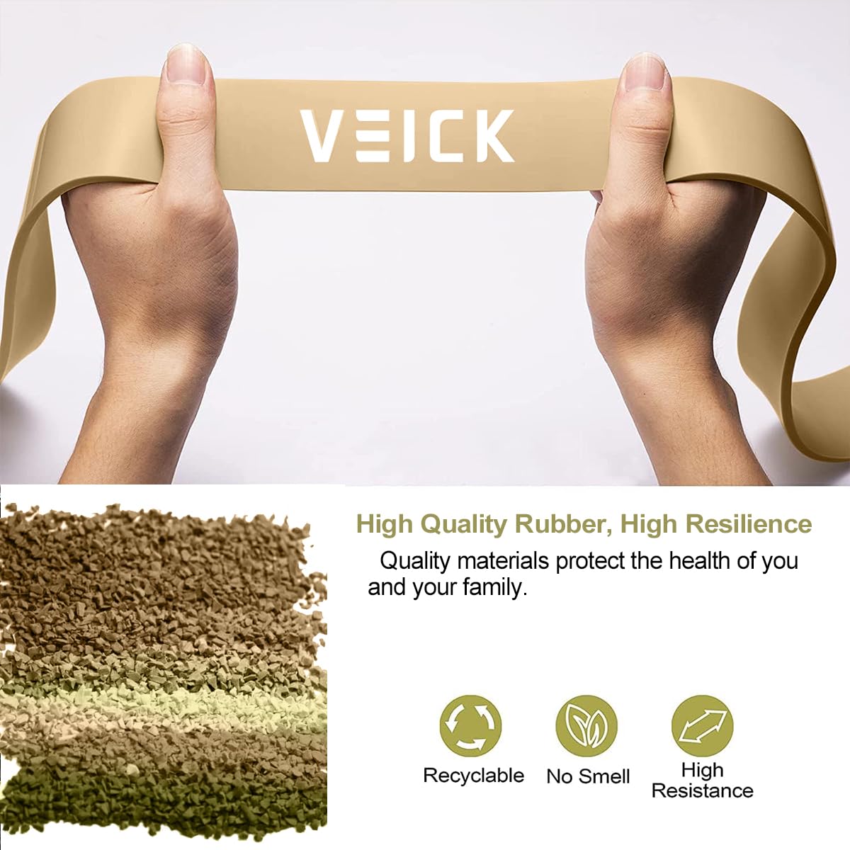 VEICK Resistance Bands for Working Out, Exercise Bands, Workout Bands, Pull Up Assistance Bands, Long Heavy Stretch Bands Set for Men and Women, Power Weight Gym at Home Fitness Equipment