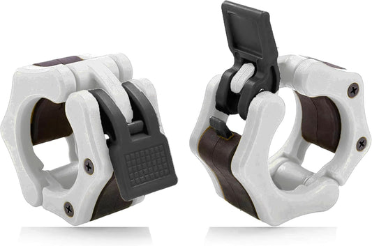 Olympic Barbell Clamps Collars Quick Release Pair Weight Clips for 2 inch Barbell BLACK