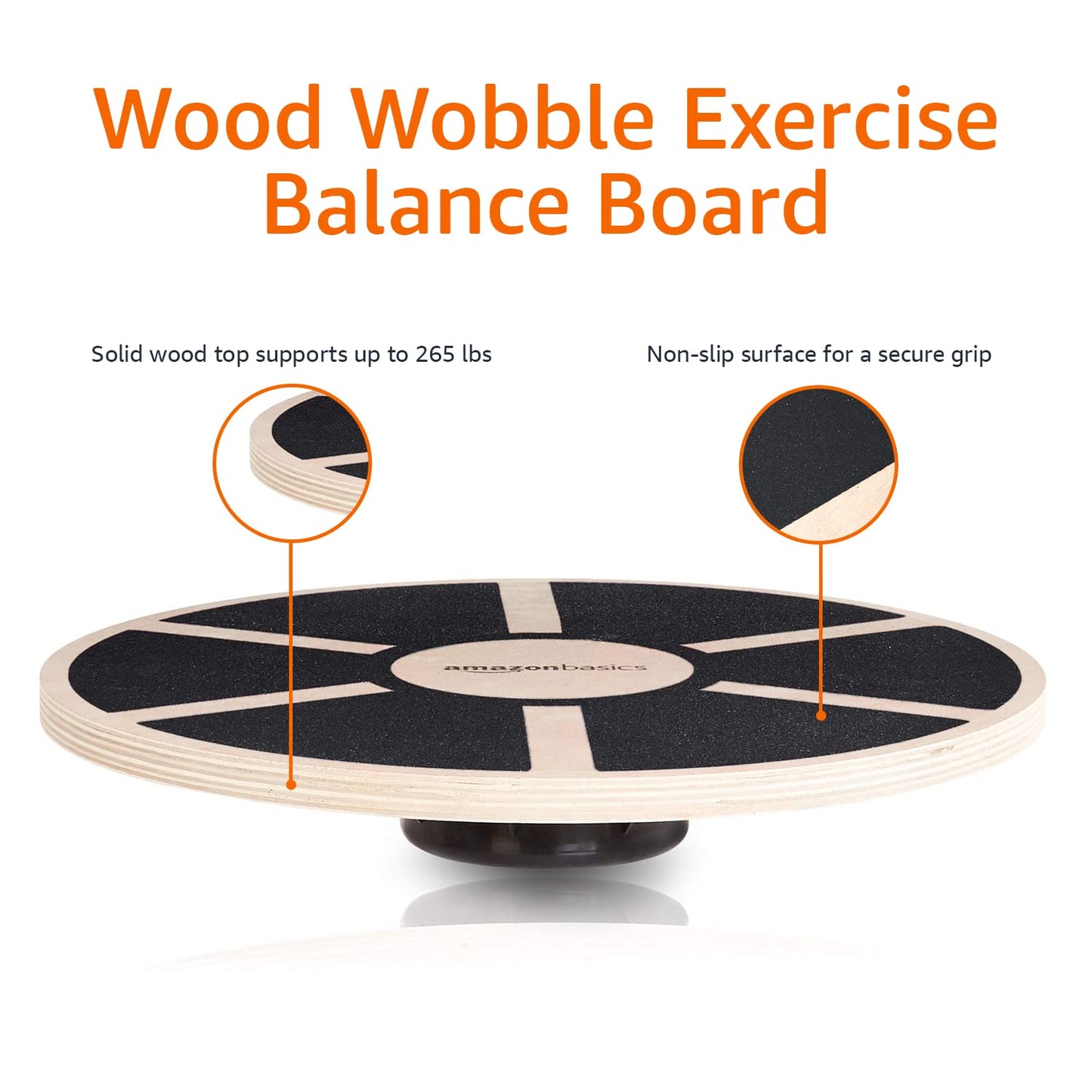 Amazon Basics Wood Wobble Balance Trainer Board