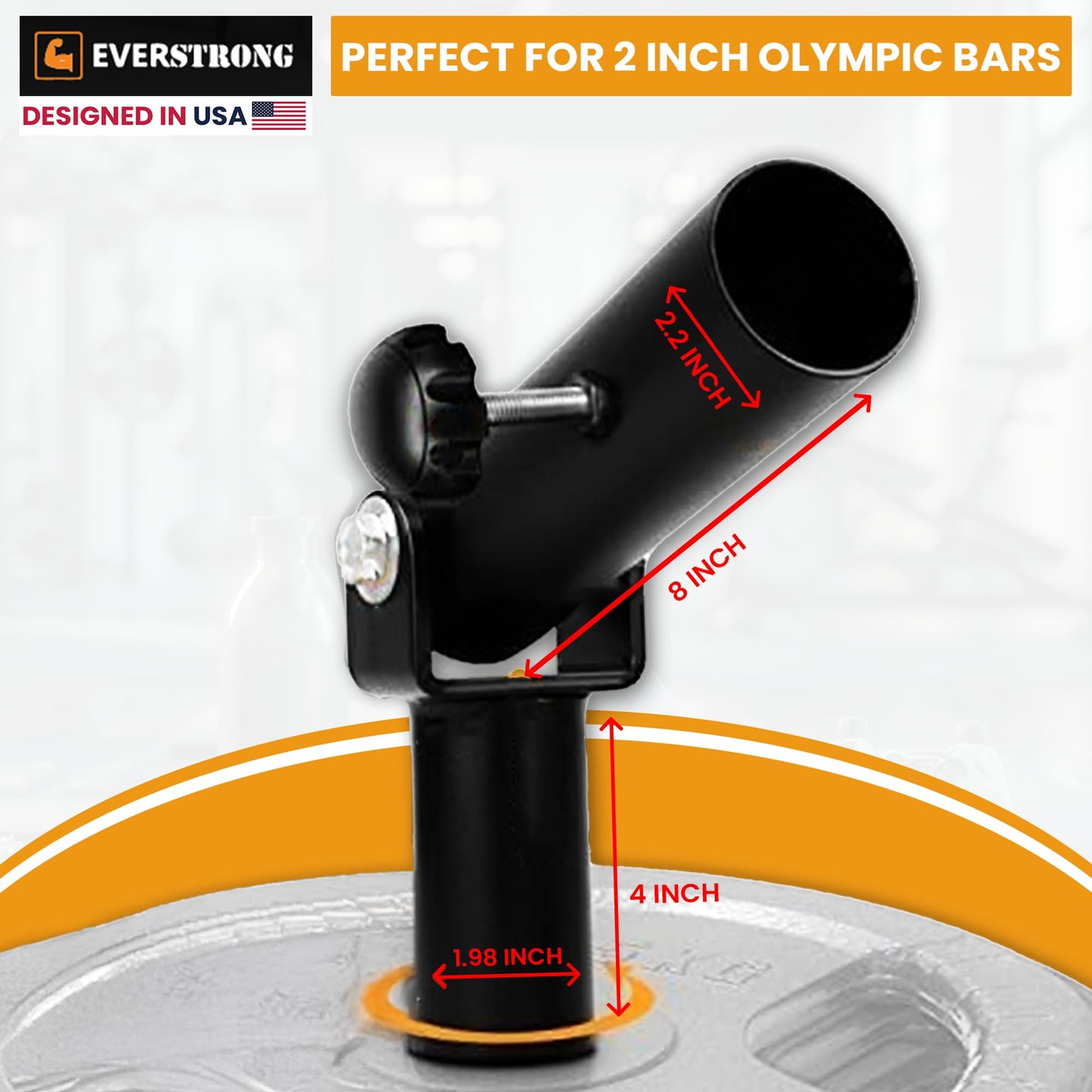 EVERSTRONG T Bar Row Attachment with V Bar Attachment Landmine Handle - 360 Swivel Landmine Attachment for Barbell for Full-Body Workout in Home Gym - Small Spaces - Deadlifts Squats Landmine Stand