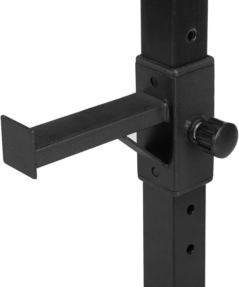 Yaheetech Pair of Adjustable Squat Rack Standard 44-70 Inch Barbell Rack Solid Steel Squat Stands Bench Press Rack Home Gym Portable Dumbbell Racks Stands