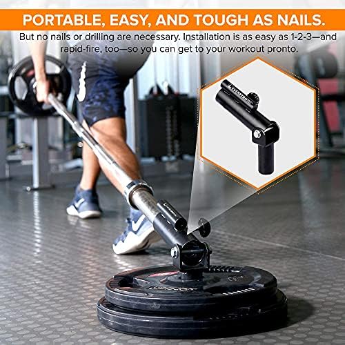 EVERSTRONG T Bar Row Attachment with V Bar Attachment Landmine Handle - 360 Swivel Landmine Attachment for Barbell for Full-Body Workout in Home Gym - Small Spaces - Deadlifts Squats Landmine Stand