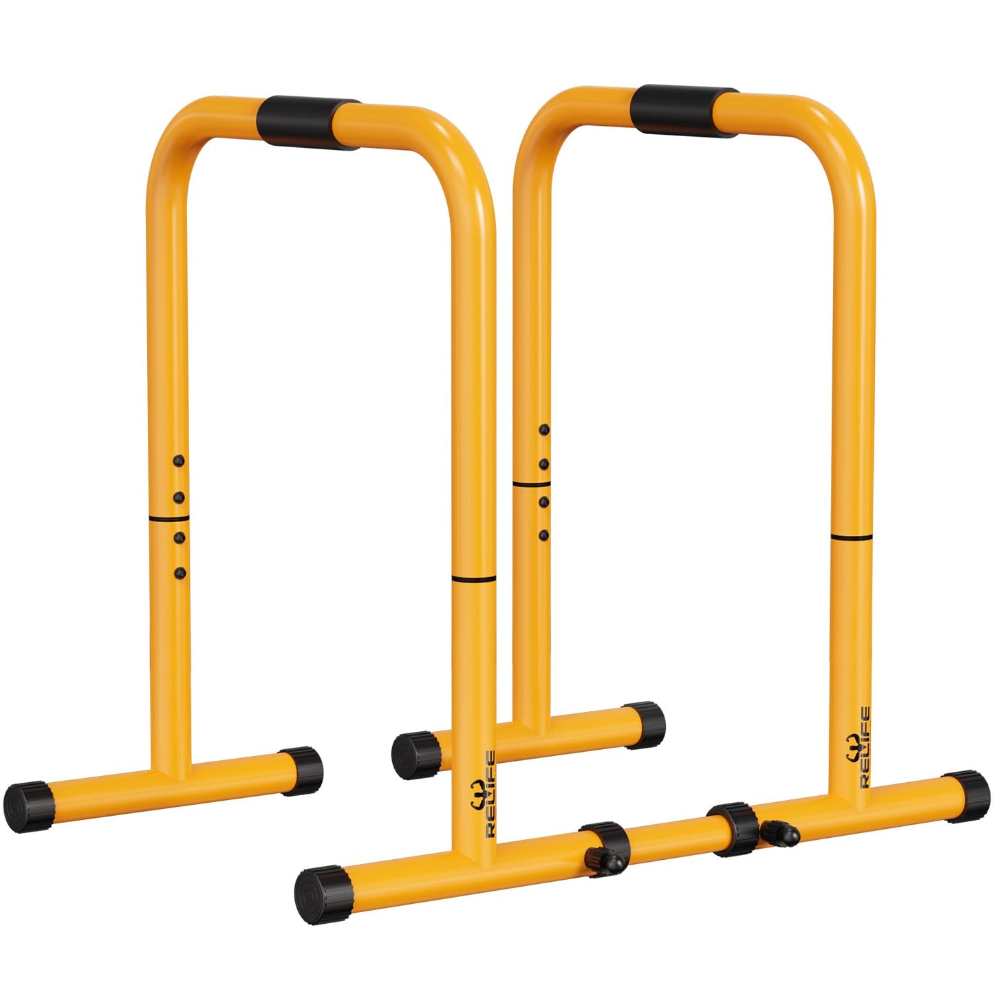 RELIFE REBUILD YOUR LIFE Dip Station Functional Heavy Duty Dip Stands Fitness Workout Dip bar Station Stabilizer Parallette Push Up Stand