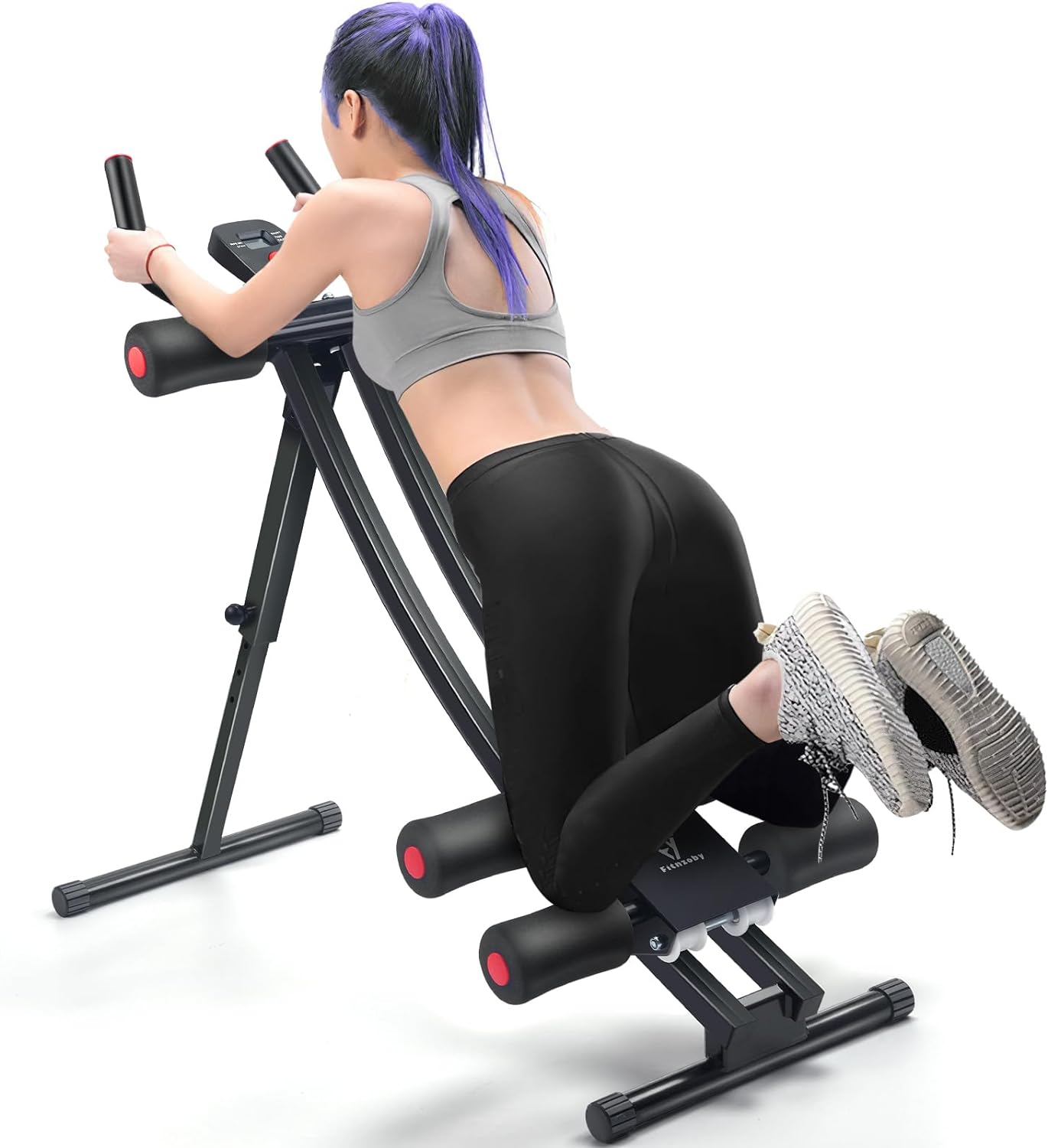 Abdominal Trainers, Adjustable AB Machine at Home or Gym for Core Strength Training, Ab Cruncher Foldable Fitness Gear for Men and Women Exercise &Workout