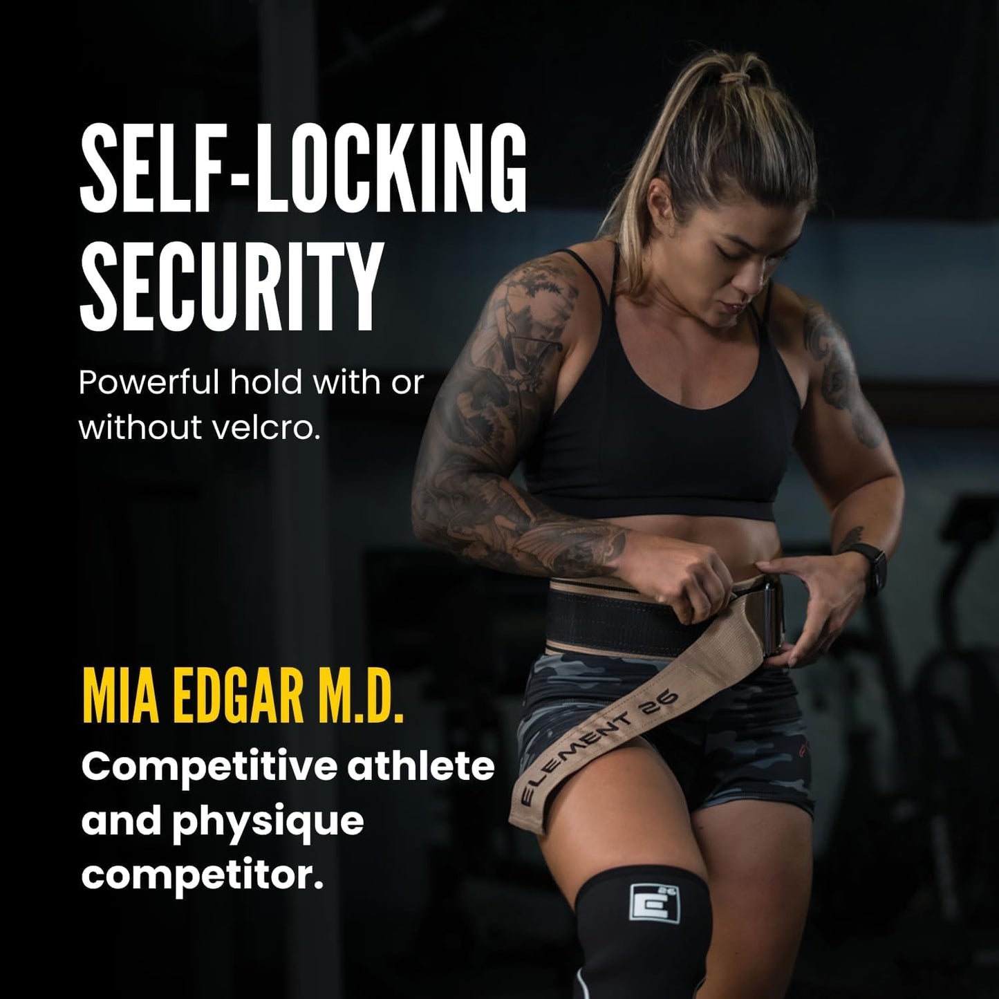 Self-Locking Weight Lifting Belt - Premium Weightlifting Belt for Serious Functional Fitness, Weight Lifting, and Olympic Lifting Athletes - Lifting Support for Men and Women - Deadlift Training Belt