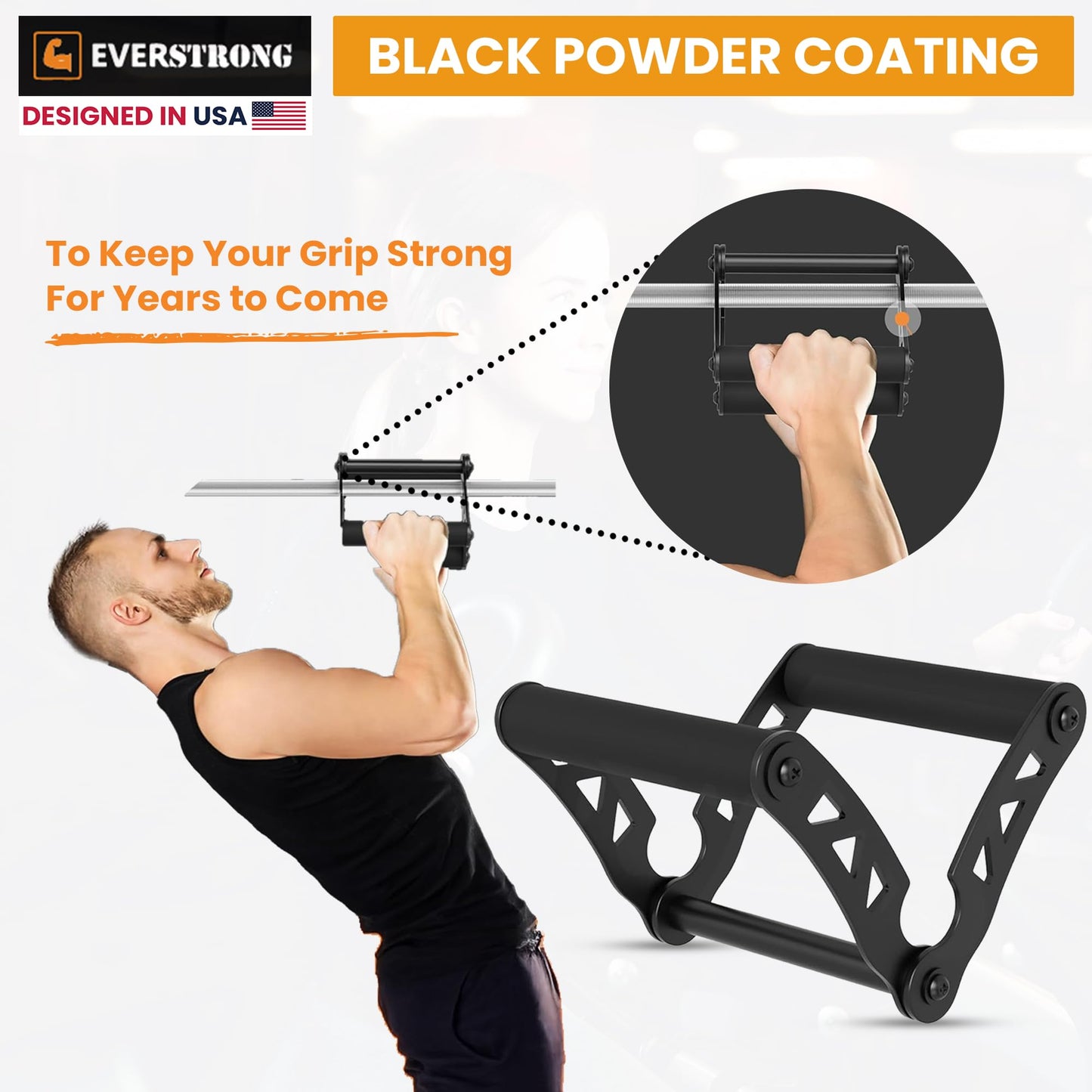 EVERSTRONG T Bar Row Attachment with V Bar Attachment Landmine Handle - 360 Swivel Landmine Attachment for Barbell for Full-Body Workout in Home Gym - Small Spaces - Deadlifts Squats Landmine Stand