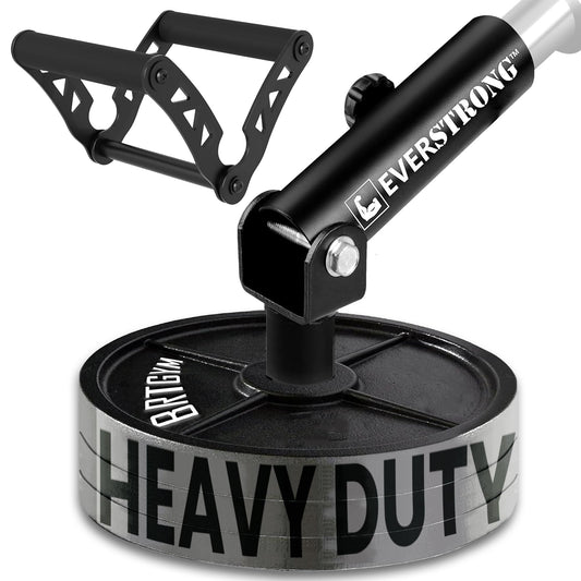 EVERSTRONG T Bar Row Attachment with V Bar Attachment Landmine Handle - 360 Swivel Landmine Attachment for Barbell for Full-Body Workout in Home Gym - Small Spaces - Deadlifts Squats Landmine Stand