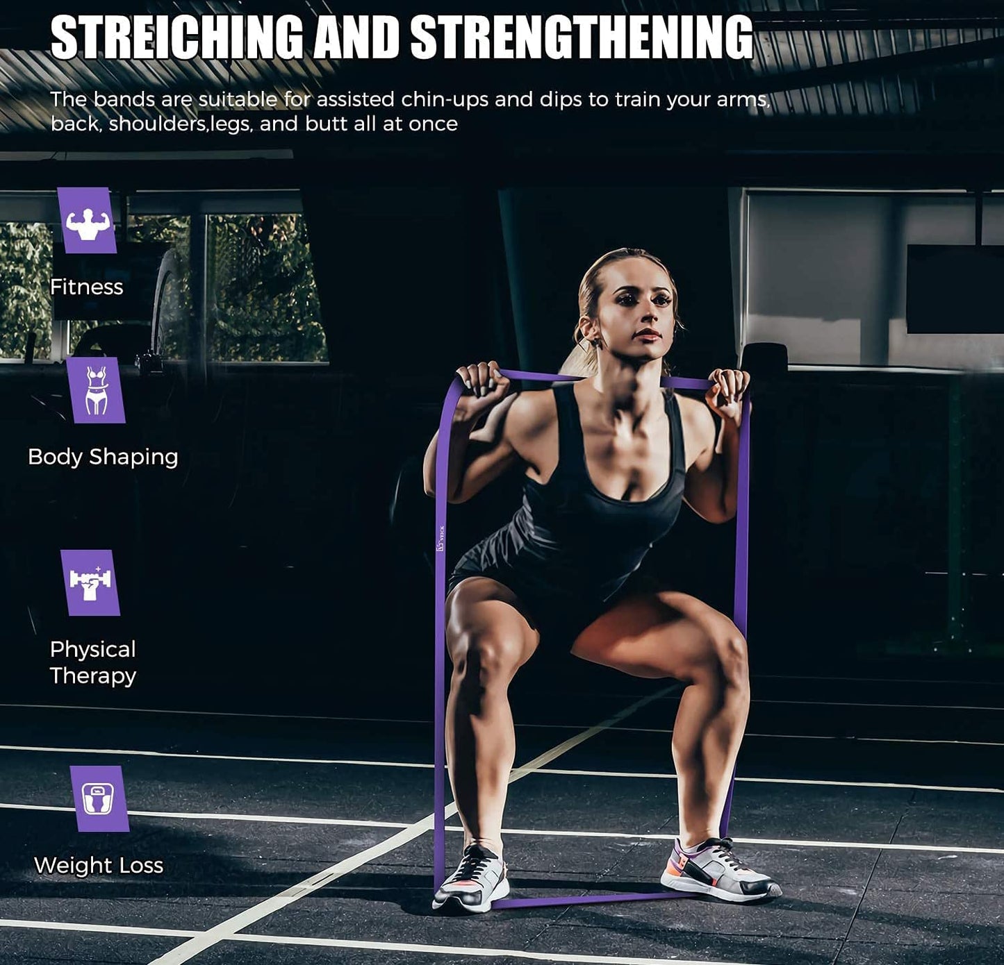 VEICK Resistance Bands for Working Out, Exercise Bands, Workout Bands, Pull Up Assistance Bands, Long Heavy Stretch Bands Set for Men and Women, Power Weight Gym at Home Fitness Equipment