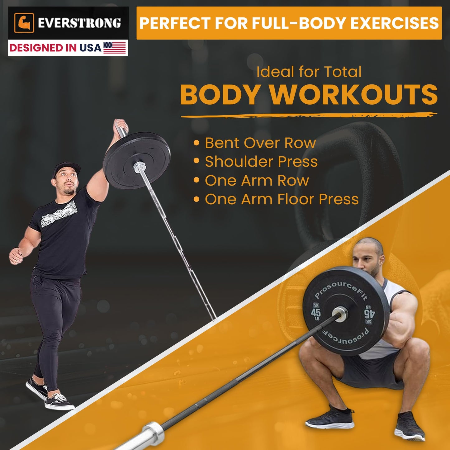 EVERSTRONG T Bar Row Attachment with V Bar Attachment Landmine Handle - 360 Swivel Landmine Attachment for Barbell for Full-Body Workout in Home Gym - Small Spaces - Deadlifts Squats Landmine Stand