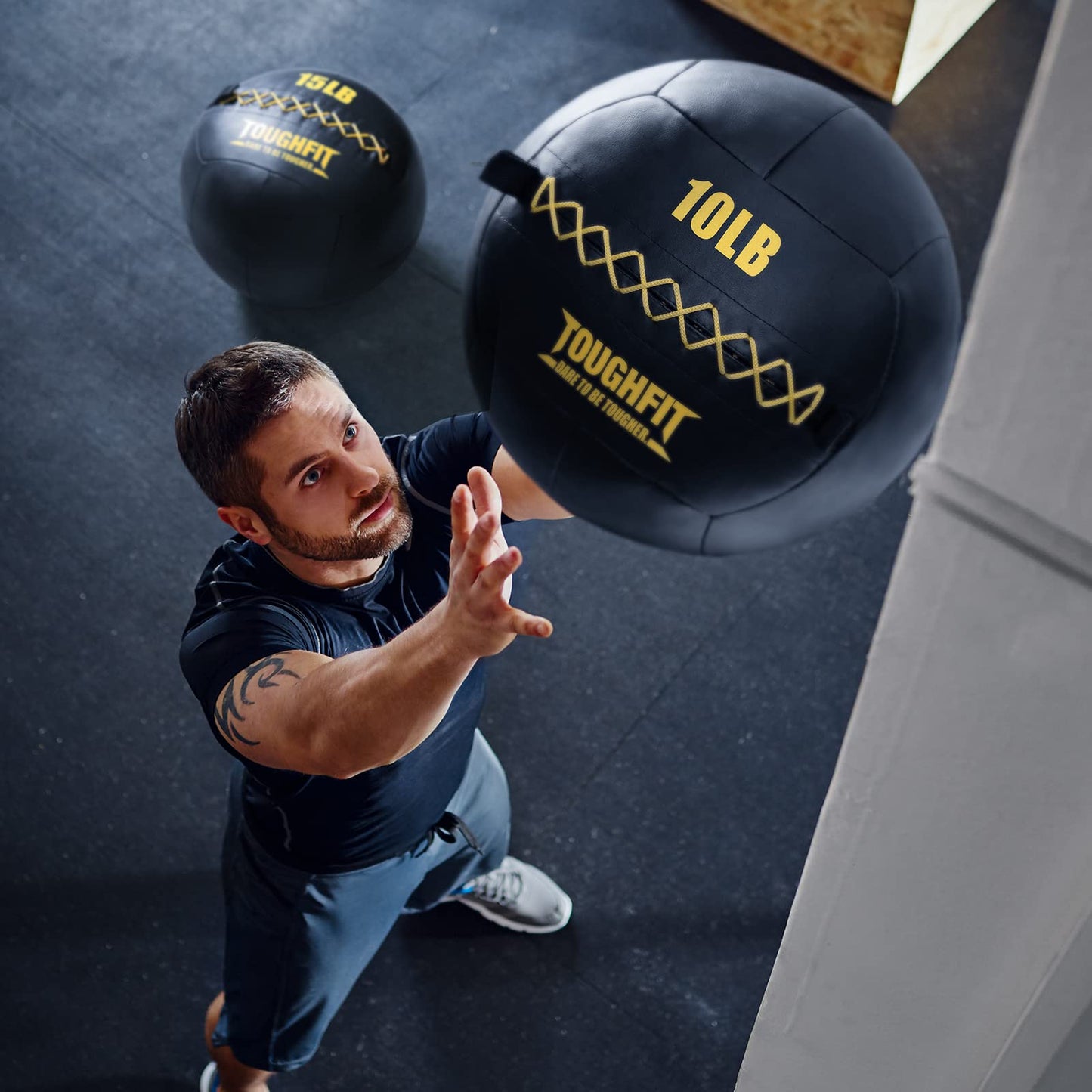 Soft Wall Ball - Medicine Ball Set for Cardio Fitness Exercise - Weighted Med Ball for Strength and Conditioning Exercises, Cross Training Lunge, and Partner Toss
