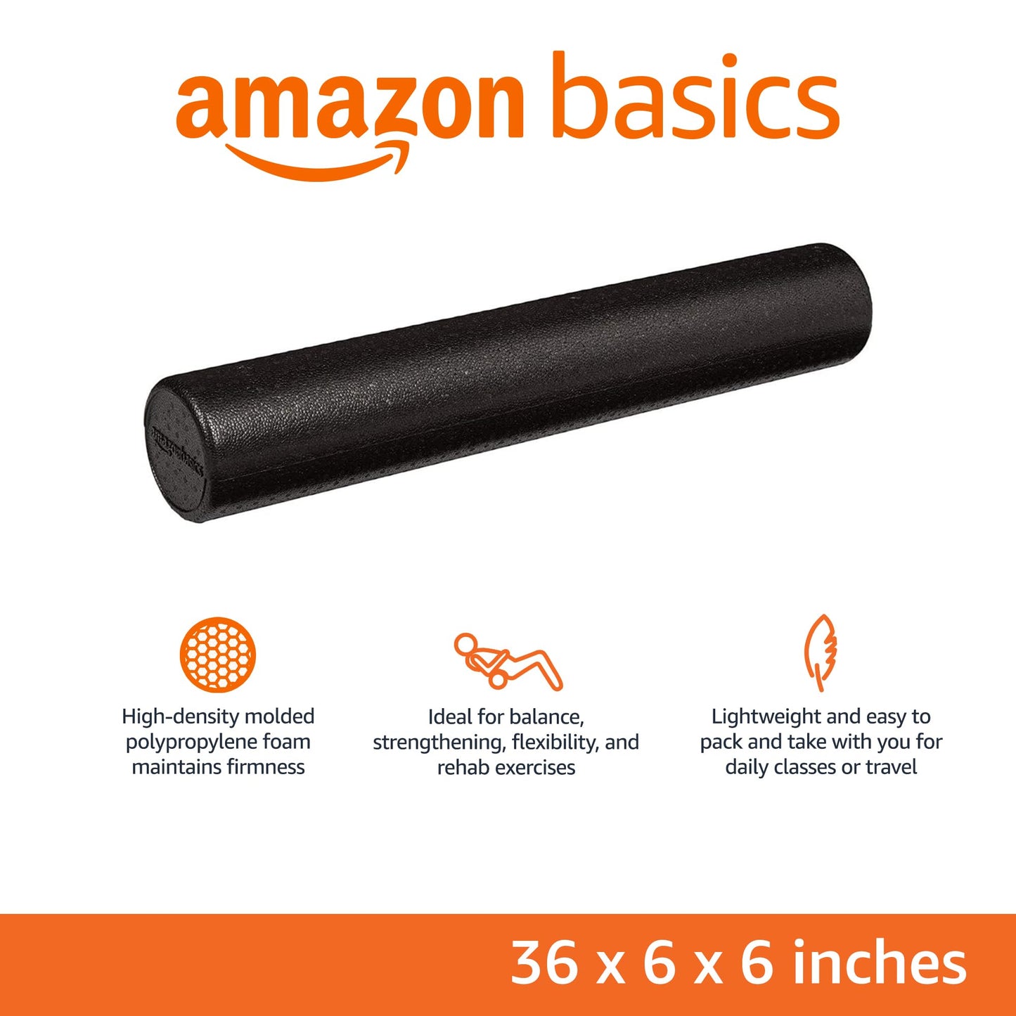 Amazon Basics High Density Foam Roller for Exercise and Recovery