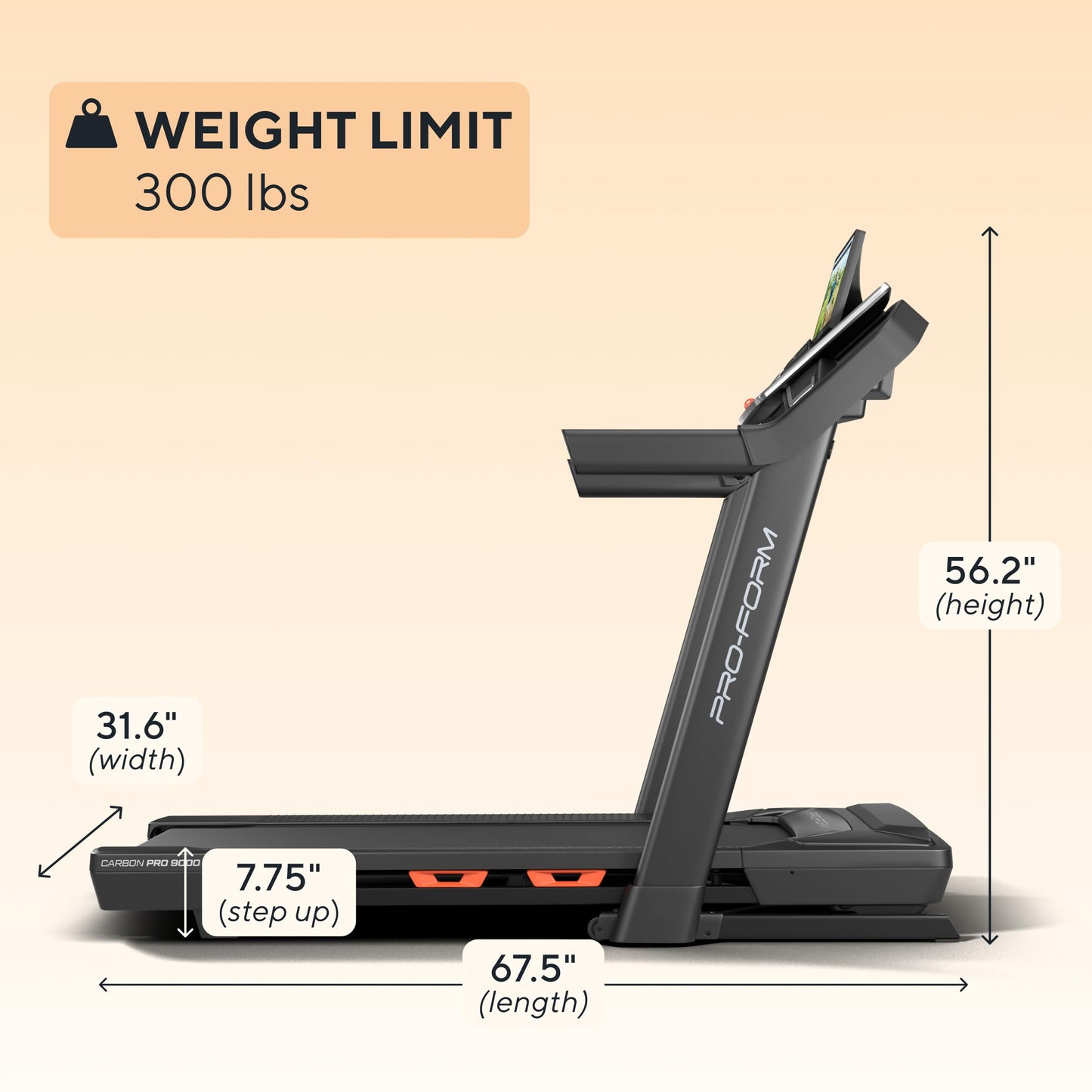 Proform Carbon Treadmills: Treadmills for Walking and Running with Built-in Fan and SpaceSaver Design