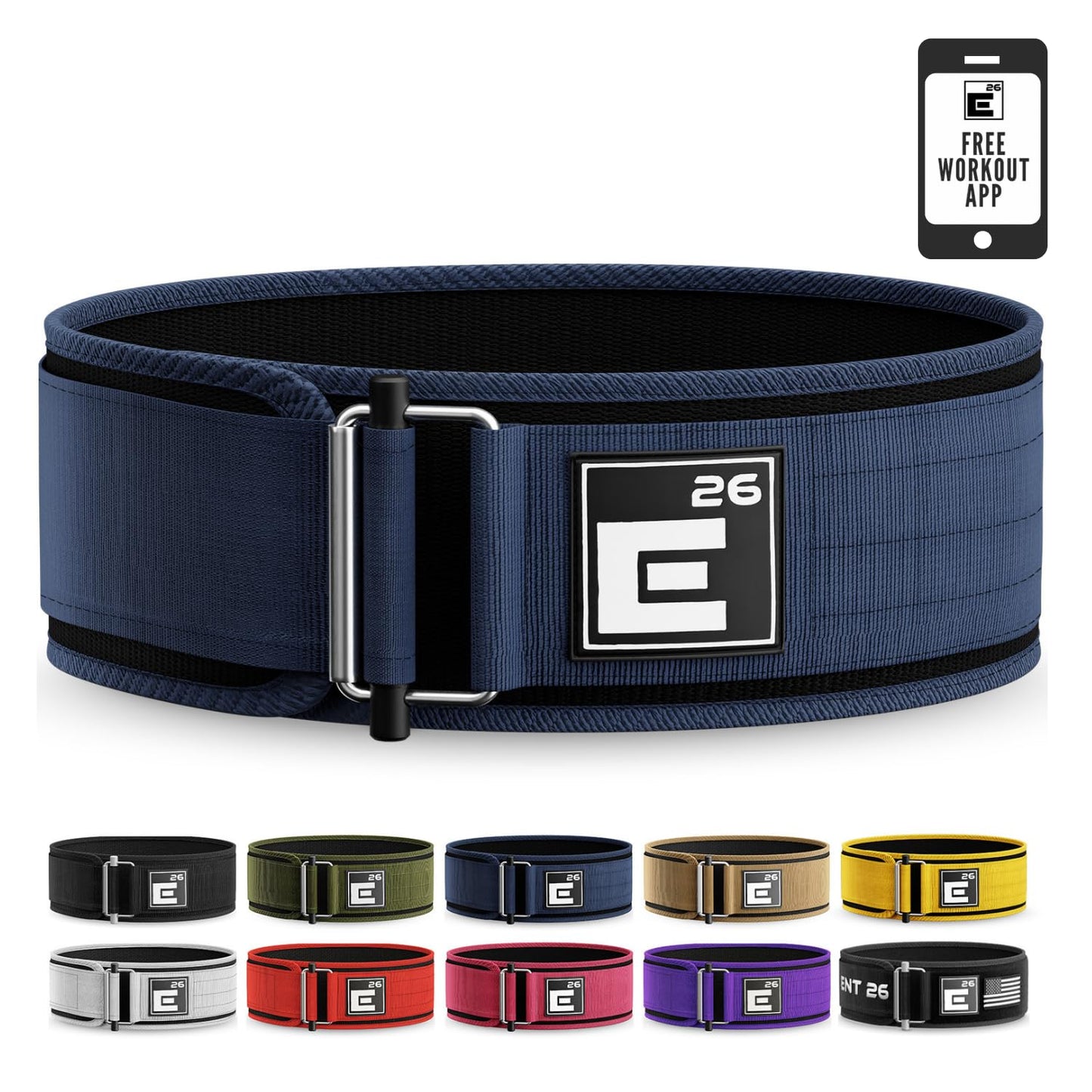 Self-Locking Weight Lifting Belt - Premium Weightlifting Belt for Serious Functional Fitness, Weight Lifting, and Olympic Lifting Athletes - Lifting Support for Men and Women - Deadlift Training Belt