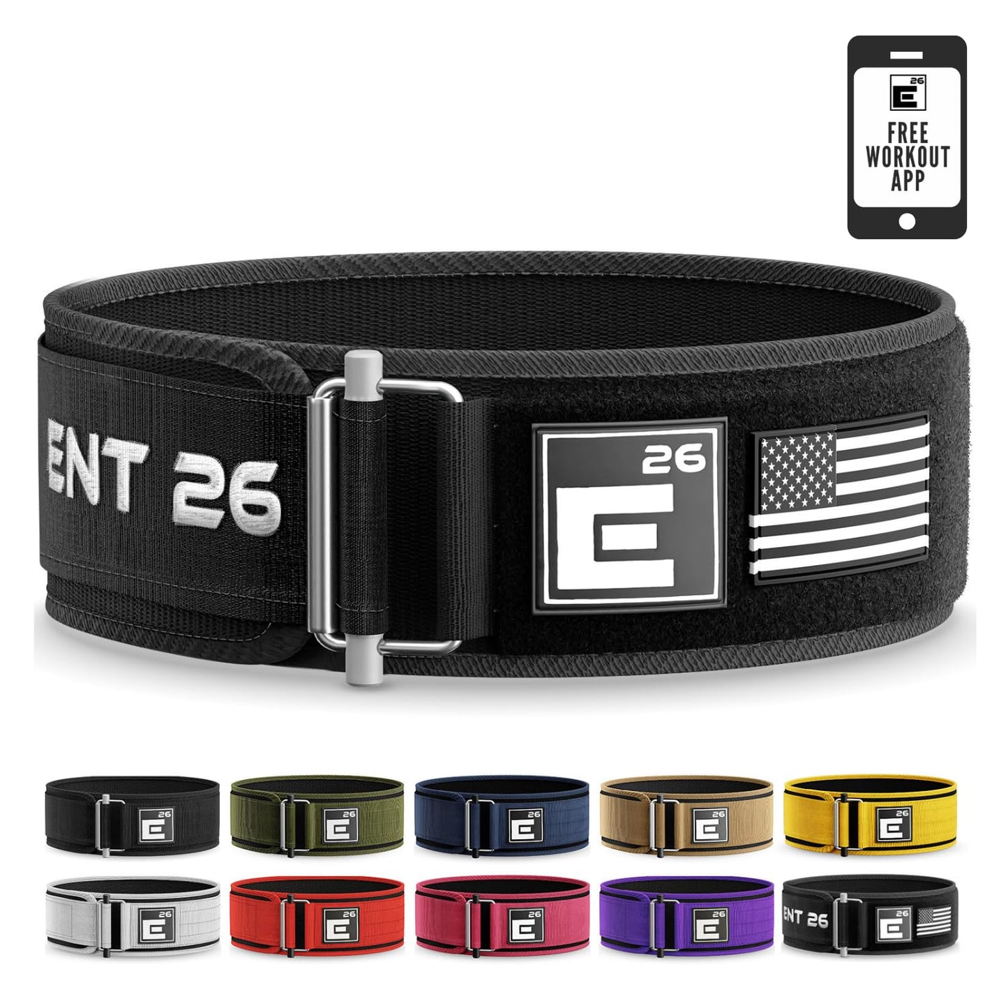 Self-Locking Weight Lifting Belt - Premium Weightlifting Belt for Serious Functional Fitness, Weight Lifting, and Olympic Lifting Athletes - Lifting Support for Men and Women - Deadlift Training Belt