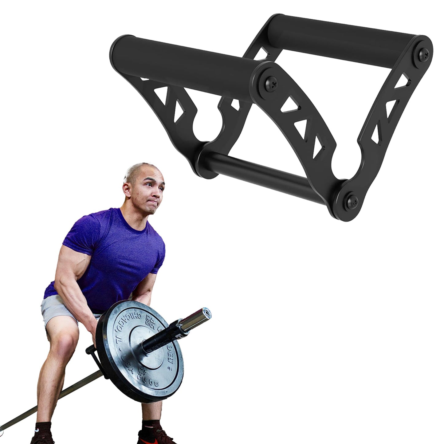 EVERSTRONG T Bar Row Attachment with V Bar Attachment Landmine Handle - 360 Swivel Landmine Attachment for Barbell for Full-Body Workout in Home Gym - Small Spaces - Deadlifts Squats Landmine Stand