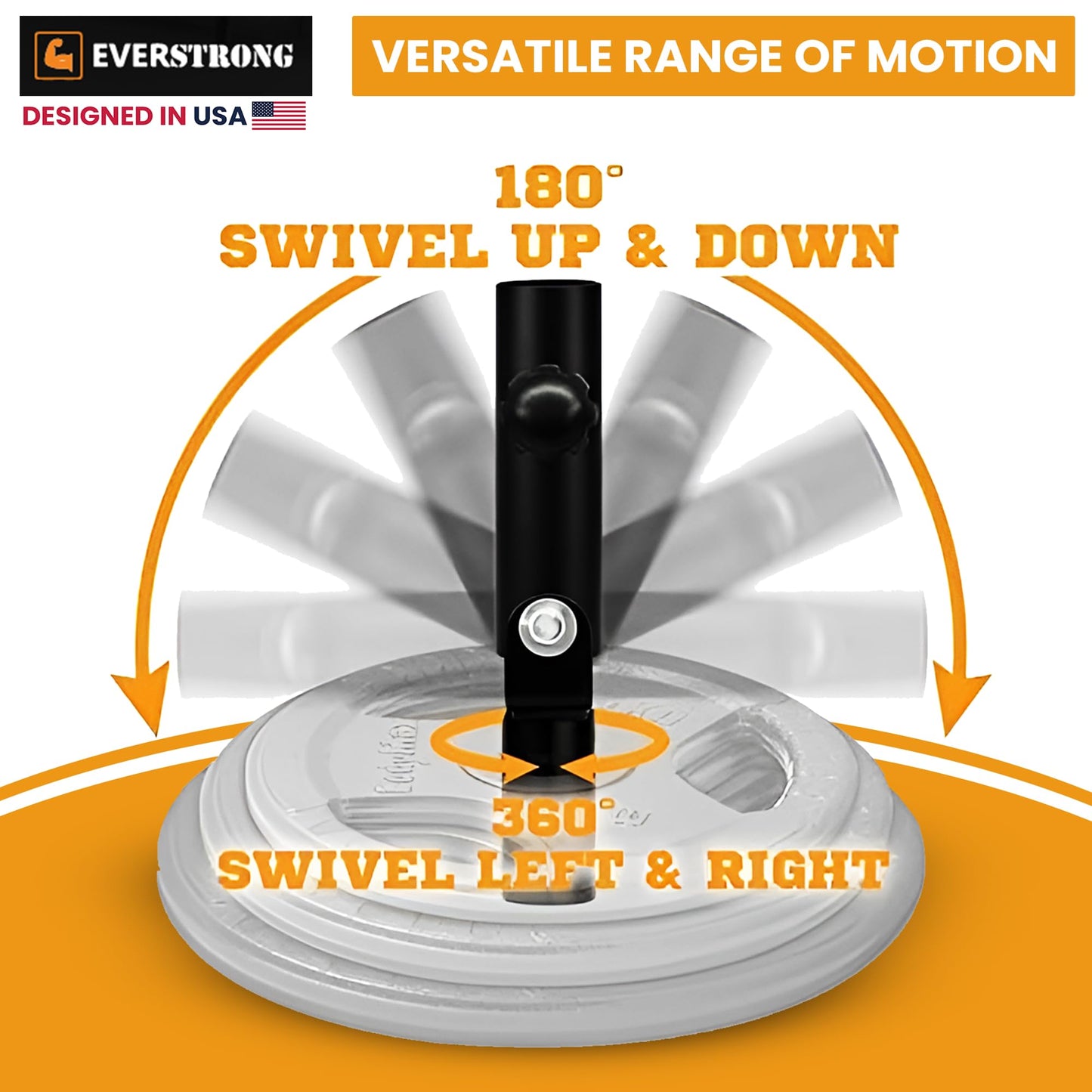 EVERSTRONG T Bar Row Attachment with V Bar Attachment Landmine Handle - 360 Swivel Landmine Attachment for Barbell for Full-Body Workout in Home Gym - Small Spaces - Deadlifts Squats Landmine Stand
