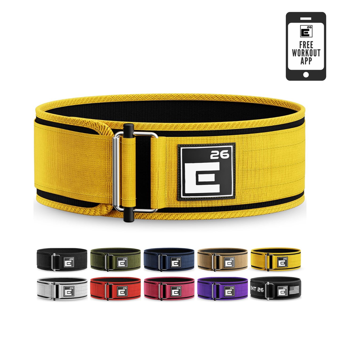 Self-Locking Weight Lifting Belt - Premium Weightlifting Belt for Serious Functional Fitness, Weight Lifting, and Olympic Lifting Athletes - Lifting Support for Men and Women - Deadlift Training Belt