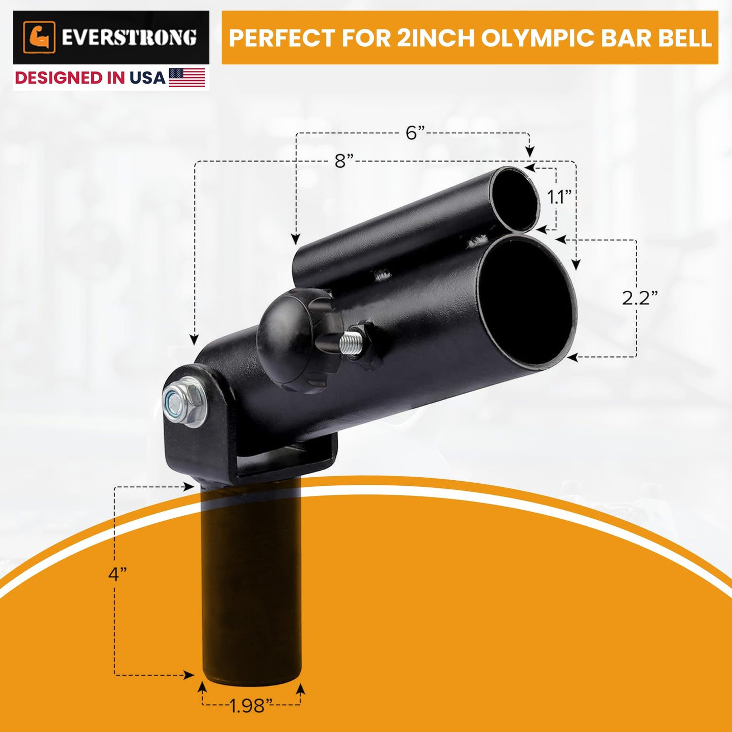 EVERSTRONG T Bar Row Attachment with V Bar Attachment Landmine Handle - 360 Swivel Landmine Attachment for Barbell for Full-Body Workout in Home Gym - Small Spaces - Deadlifts Squats Landmine Stand