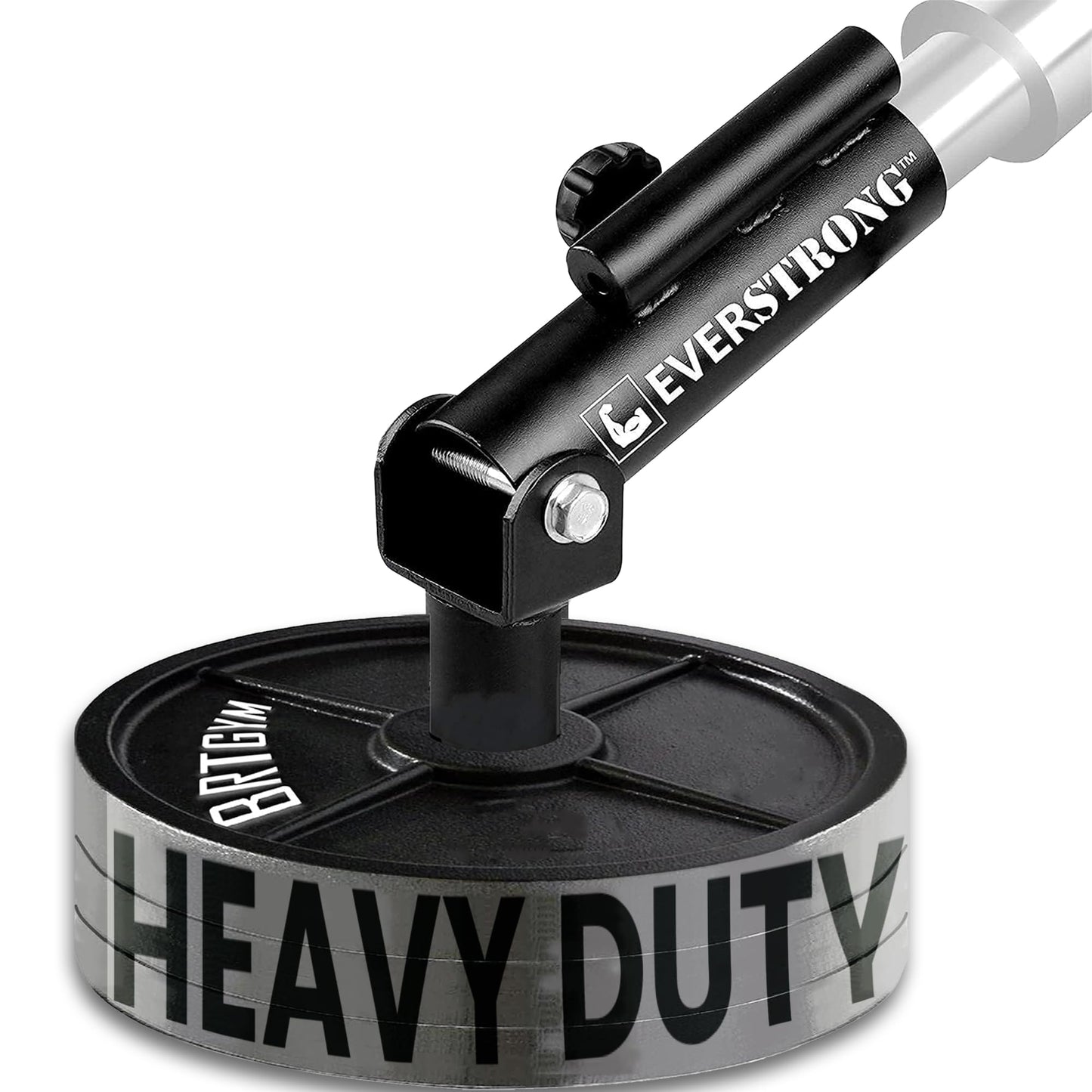EVERSTRONG T Bar Row Attachment with V Bar Attachment Landmine Handle - 360 Swivel Landmine Attachment for Barbell for Full-Body Workout in Home Gym - Small Spaces - Deadlifts Squats Landmine Stand