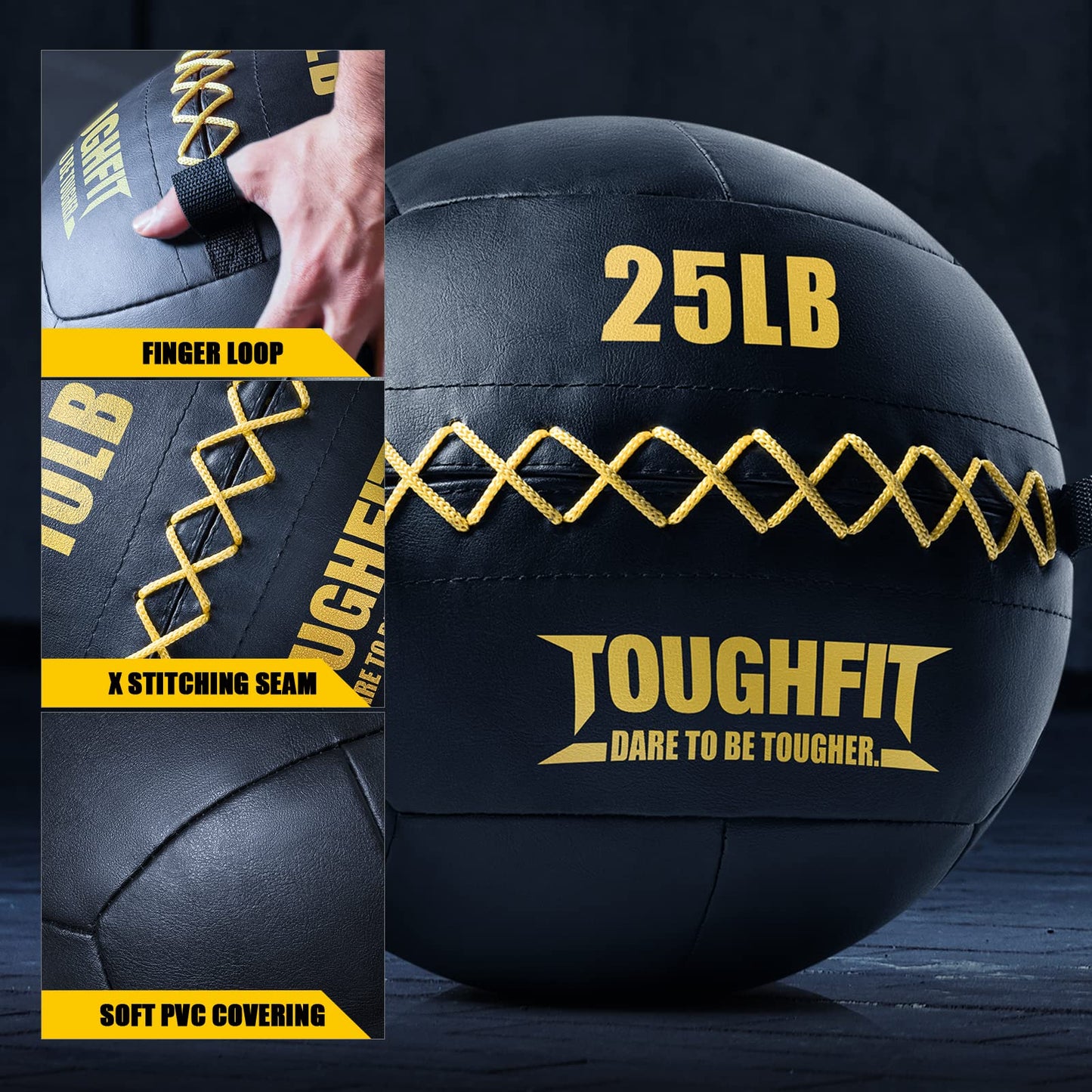 Soft Wall Ball - Medicine Ball Set for Cardio Fitness Exercise - Weighted Med Ball for Strength and Conditioning Exercises, Cross Training Lunge, and Partner Toss