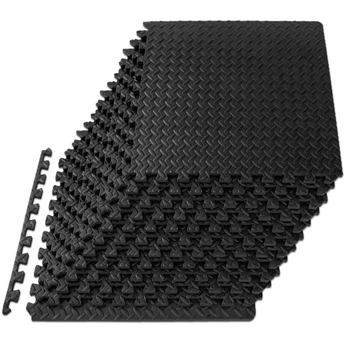 ProsourceFit Puzzle Exercise Mat ½ in, EVA Interlocking Foam Floor Tiles for Home Gym, Mat for Home Workout Equipment, Floor Padding for Kids.