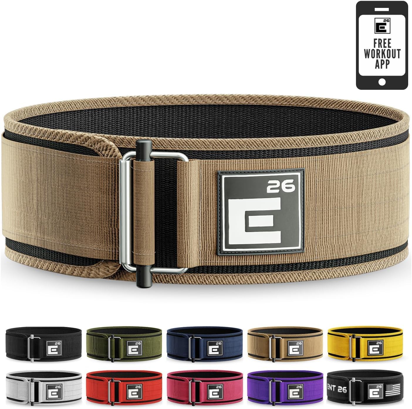 Self-Locking Weight Lifting Belt - Premium Weightlifting Belt for Serious Functional Fitness, Weight Lifting, and Olympic Lifting Athletes - Lifting Support for Men and Women - Deadlift Training Belt