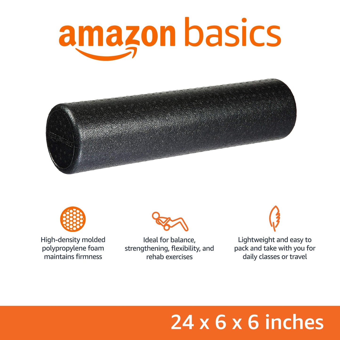 Amazon Basics High Density Foam Roller for Exercise and Recovery